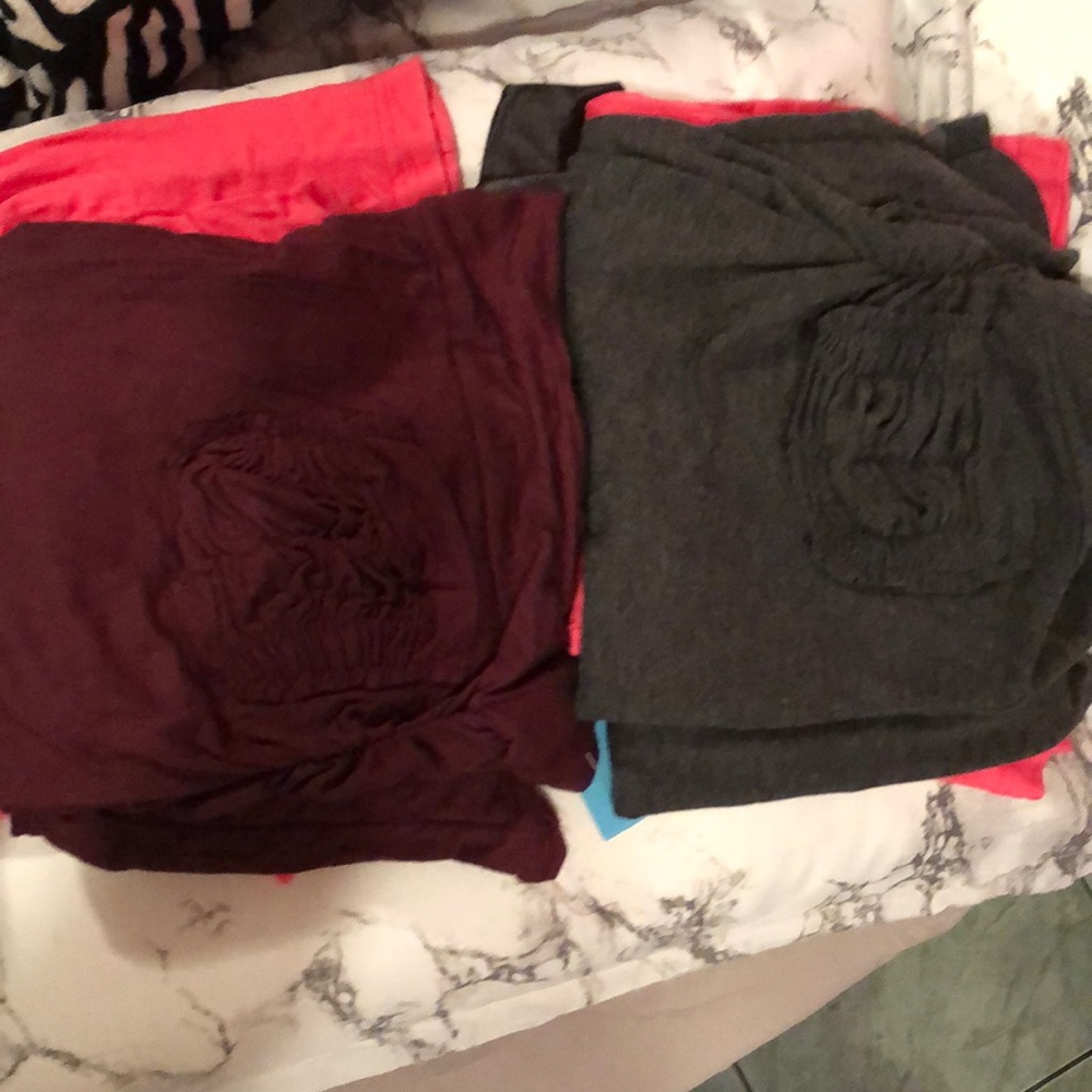 Cute Booty lounge pants loose leg comfy medium M maroon wine & gray new missing